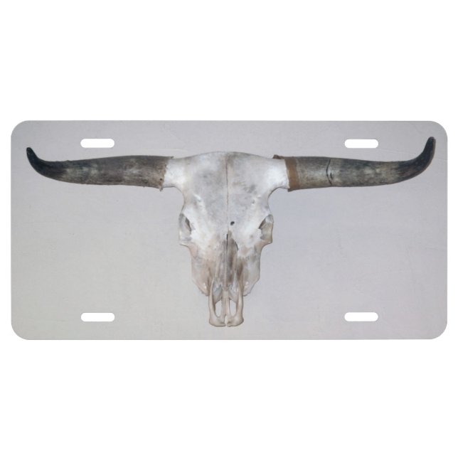Steer Horns License Plate (Front)