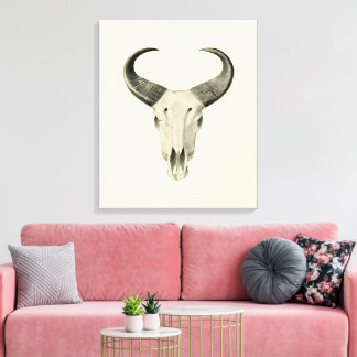 Steer Skull Canvas Print