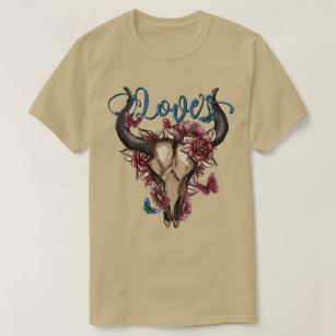 Steer Skull Love T-Shirt