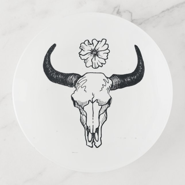 Steer Skull Trinket Tray (Front)