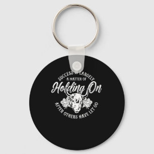 Steer Wrestling Success Is Largely A Horses Sticke Keychain