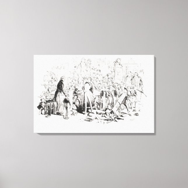 Steerforth and Mr. Mell Canvas Print (Front)