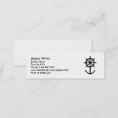 Steering wheel anchor mini business card (Front/Back)