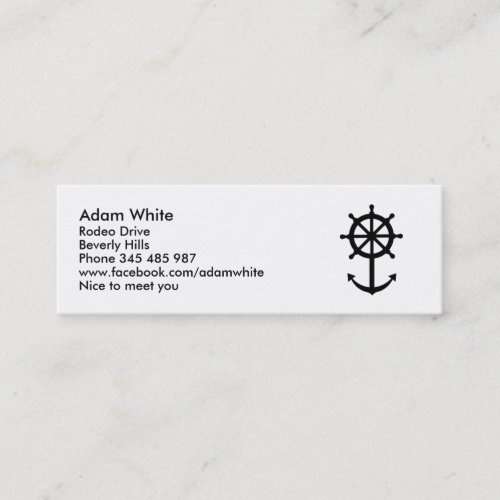 Steering wheel anchor business cards