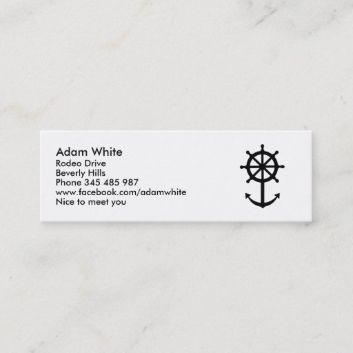 Customizable Steering wheel anchor business cards