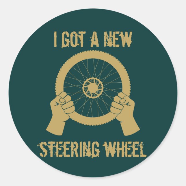 Steering wheel classic round sticker (Front)