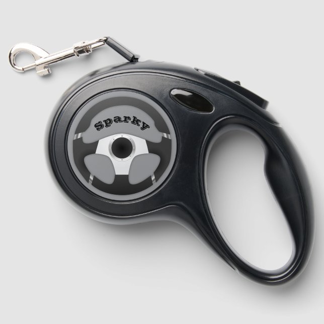 Steering wheel sports car style funny retractable pet leash  (Front)