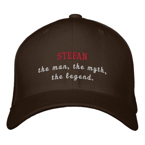 Stefan The Legend Embroidered Baseball Hat