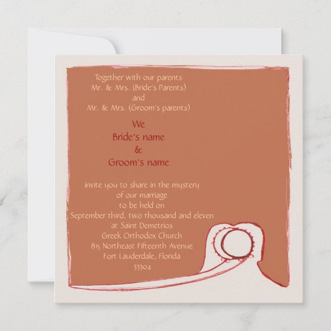 Stefana Sillouette Invitation (Front)