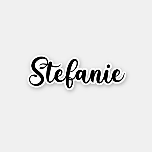 Stefanie Name _ Handwritten Calligraphy Sticker