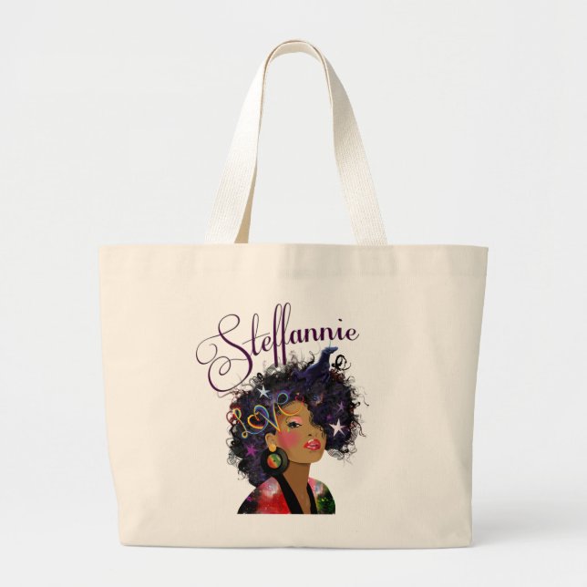 " Steffannie" (Personalized Tote) 2 Large Tote Bag (Front)