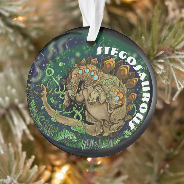 Stegosaurous Dinosaur Art Ornament (Tree)