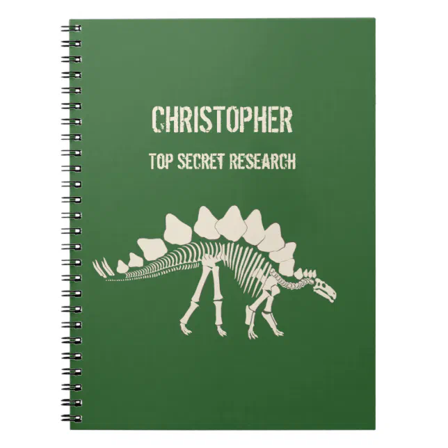 Stegosaurus Bones Dinosaur Dig Notebook | Zazzle