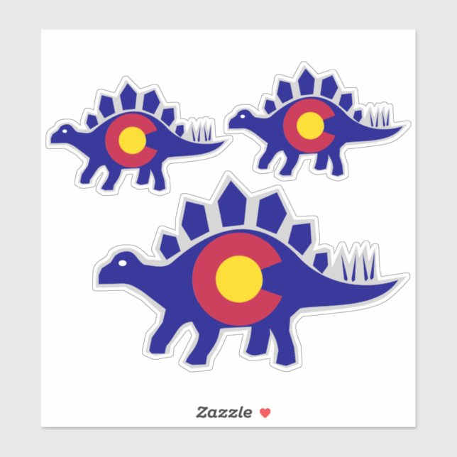 Stegosaurus Colorado Fossil Sticker (Sheet)