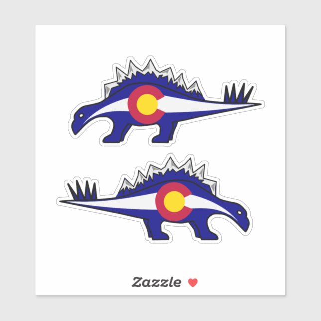 Stegosaurus Colorado Rocky Mountains Sticker (Sheet)