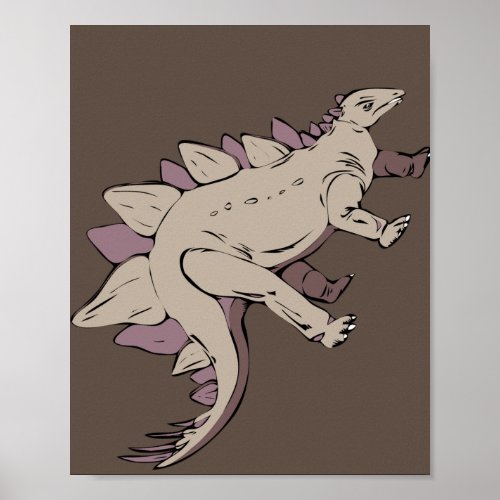 stegosaurus dinosaur ancient poster