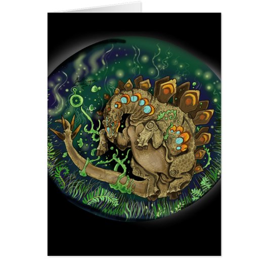 Stegosaurus Dinosaur Art Cards (Front)
