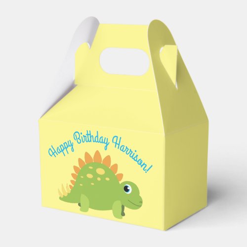 Stegosaurus Dinosaur Birthday Party Favor Boxes