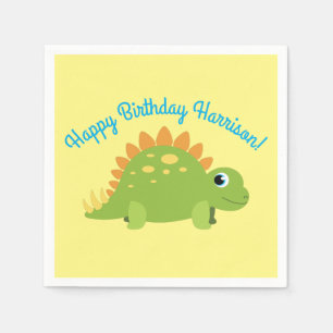 Stegosaurus Dinosaur Birthday Party Napkins