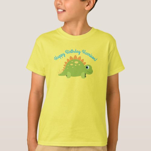 Stegosaurus Dinosaur Birthday Party T_Shirt