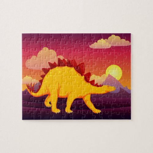 Stegosaurus Dinosaur Design Jigsaw Puzzle
