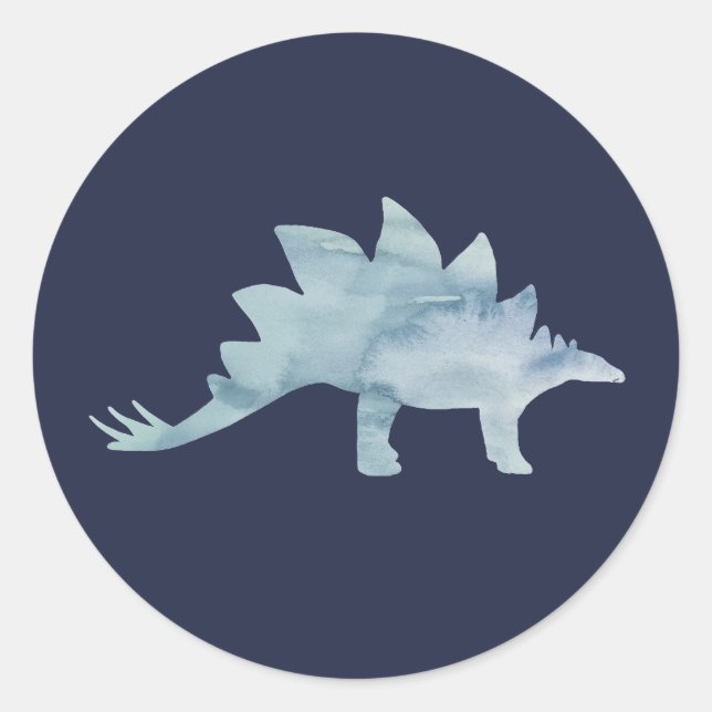 Stegosaurus Dinosaur Party Thank You Stickers (Front)