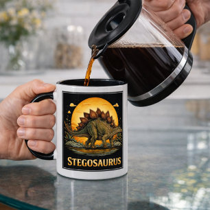 Stegosaurus Dinosaur Prehistoric Moon Mug
