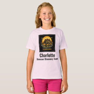 Stegosaurus Dinosaur Prehistoric Moon T-Shirt