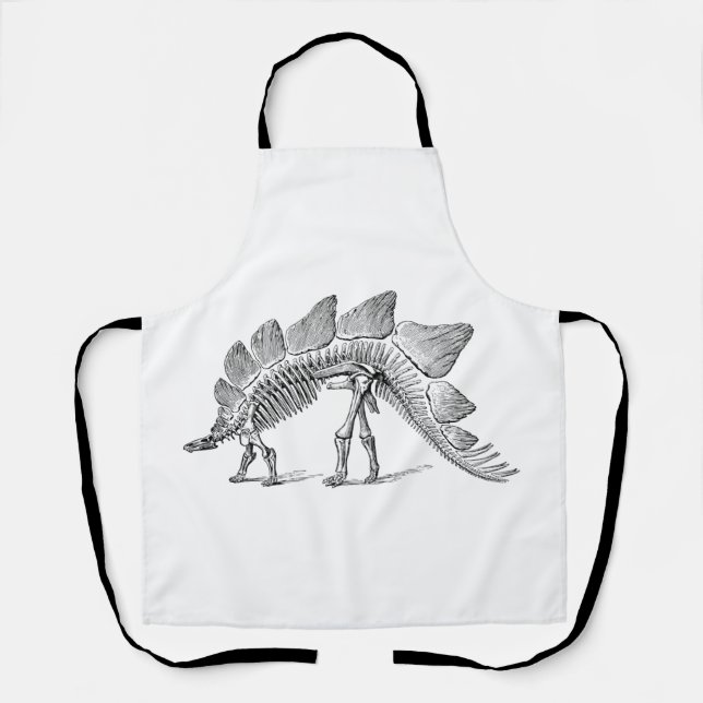 Stegosaurus Dinosaur Skeleton Fossil Apron (Front)