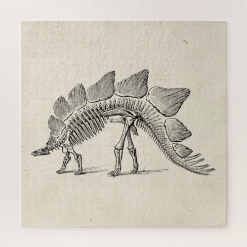 Stegosaurus Dinosaur Skeleton Fossil Jigsaw Puzzle