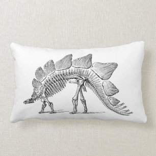 Stegosaurus Dinosaur Skeleton Fossil Lumbar Pillow