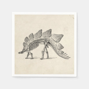 Stegosaurus Dinosaur Skeleton Fossil Napkins