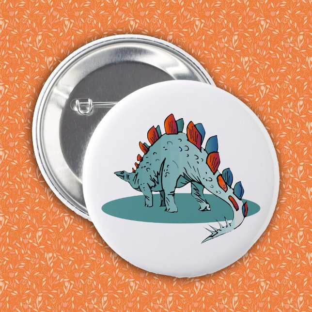 Stegosaurus Dinosaur Young Paleontologist Button (Creator Uploaded)