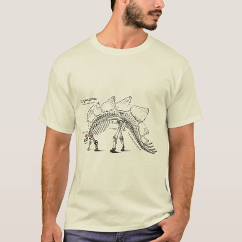 Stegosaurus fossilized skeleton T_Shirt