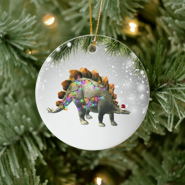 Stegosaurus Gift For Stegosaurus Lover Adult Kid Ceramic Ornament (Tree)