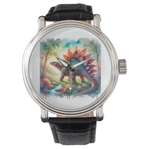 Stegosaurus in Watercolor 180724AREF126 - Watercol Watch