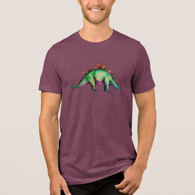 Stegosaurus Resurgence: Unisex T-Shirt Tri-Blend Shirt (Front)