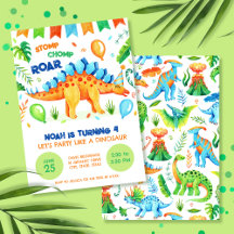 Stegosaurus Stomp Chomp and Roar Dinosaur Birthday