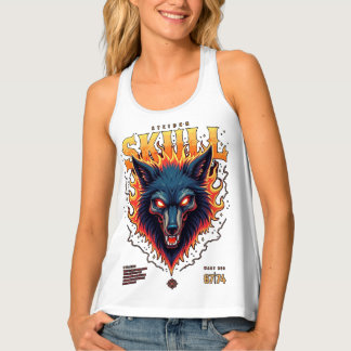 Steidon Skull – Flaming Wolf Head Tee