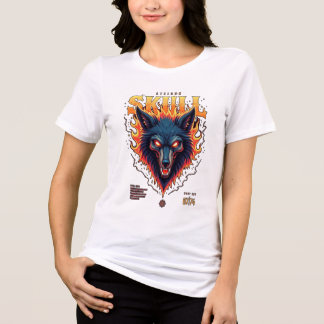 Steidon Skull – Flaming Wolf Head Tee