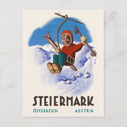 Steiermark Austria Vintage Travel Poster Postcard