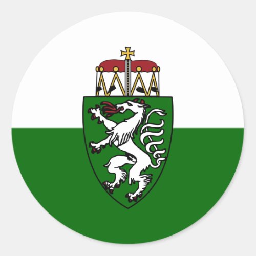 Steiermark State Austria flag Classic Round Sticker
