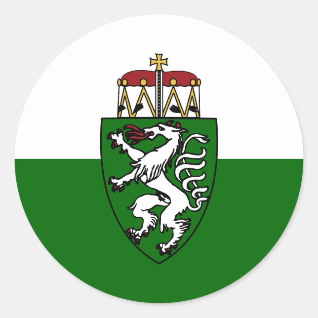 Steiermark (State), Austria flag Classic Round Sticker (Front)