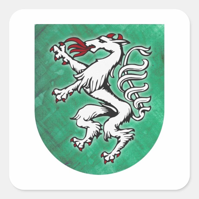 Steiermark Wappen Panther Aquarell Austria Square Sticker (Front)