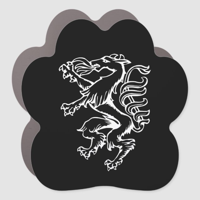 Steiermark Wappen Panther Lineart Austria Car Magnet (Front)