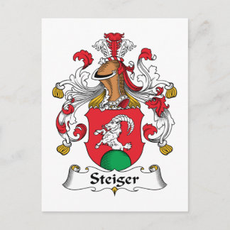 Steiger Family Crest Postcard