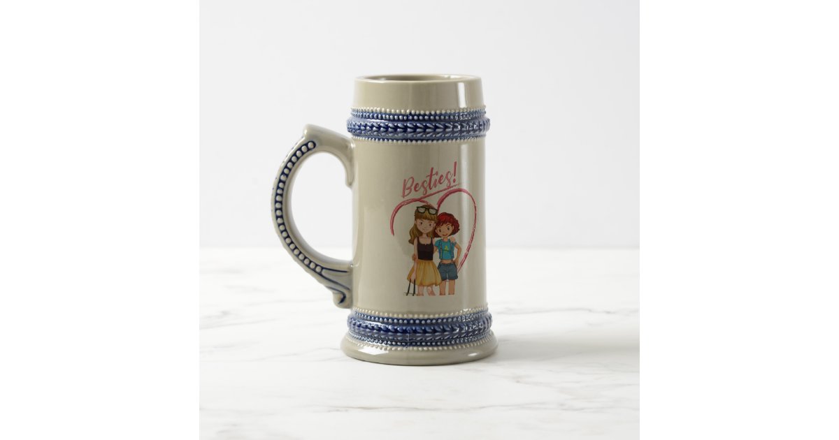 Classic German Glass Stein Beer Mug - 22 oz Capacity