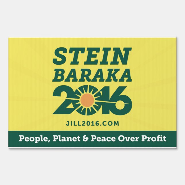 Stein Baraka 2016 Yard Sign (Back)