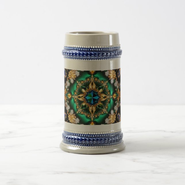 Stein Mug with Brazilian Colors Design (Center)