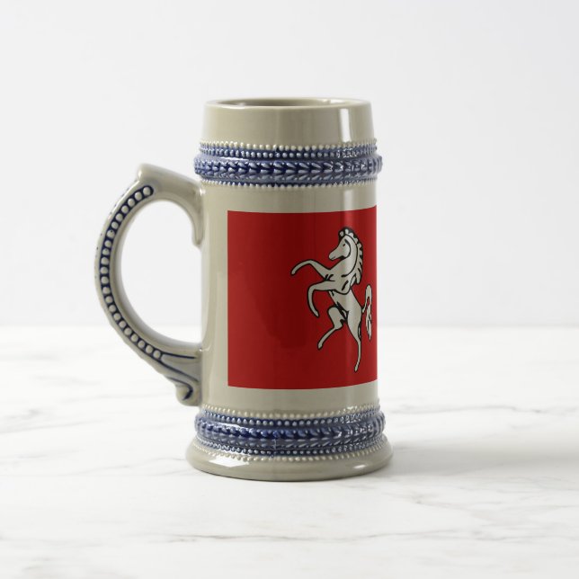 Stein Mug with Flag of Kent, England (Left)